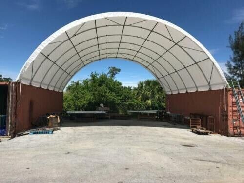 20x40x6.5 Heavy Duty 15oz PVC Container Shelter, Container Shelter