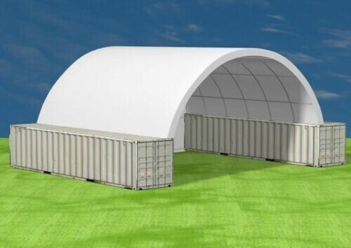 20x40x6.5 Heavy Duty 15oz PVC Container Shelter, Container Shelter