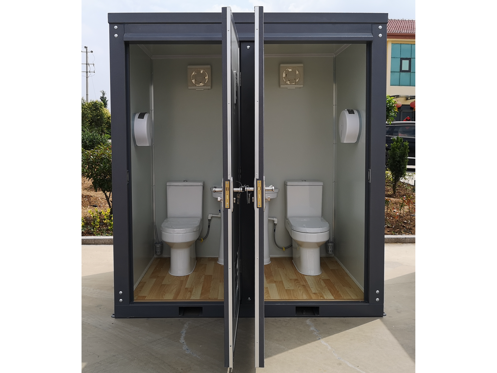 Portable Double Toilet - Container Domes & Shelters